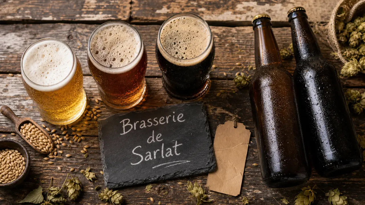 Brasserie artisanale de Sarlat : bières locales à déguster, verre et mousse