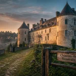Château de beauvais dordogne : tours rondes et chemin de ronde