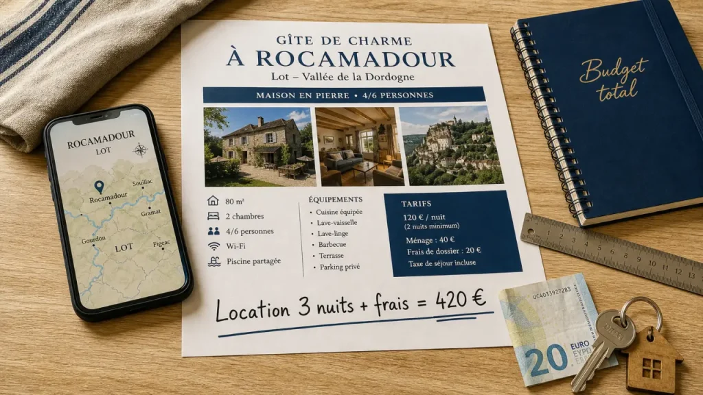 Gîte dans le lot pas cher : comparer prix, capacité et frais avant de réserver