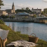 Tourisme Castelmoron sur Lot : église Saint-Caprais, château Solar et pont sur le Lot