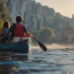 Canoë dordogne vitrac sur la Dordogne, départ de Vitrac
