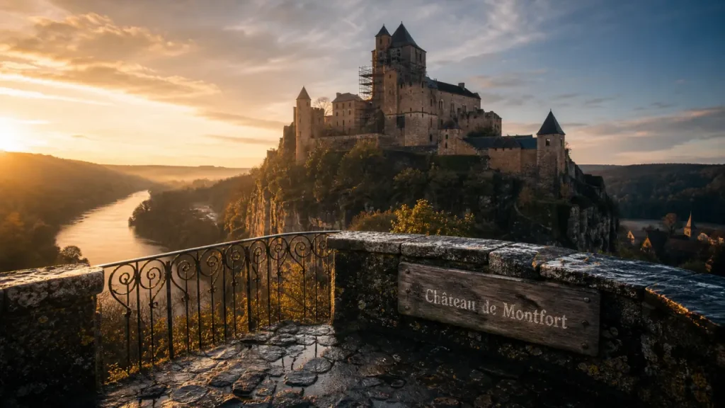 Château de Montfort Dordogne avis : vue extérieure du château