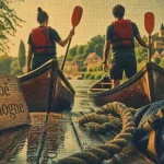 Canoë cap evasion dordogne : deux pagayeurs sur la Dordogne près de Saint-Julien-de-Lampon