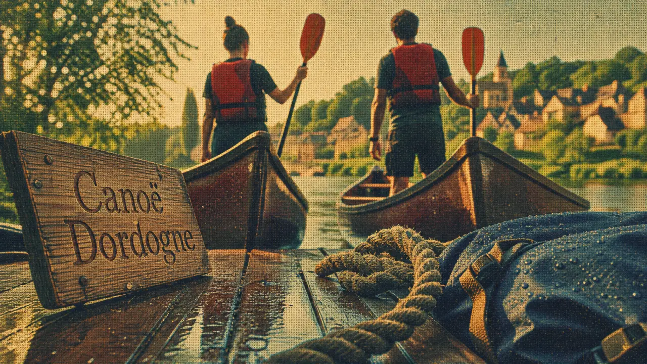 Canoë cap evasion dordogne : deux pagayeurs sur la Dordogne près de Saint-Julien-de-Lampon