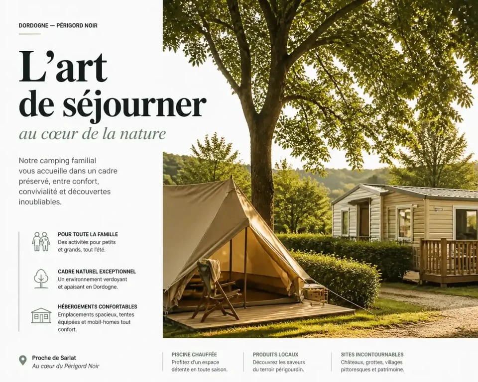 Camping en Dordogne acceptant les aides VACAF pour des vacances en famille