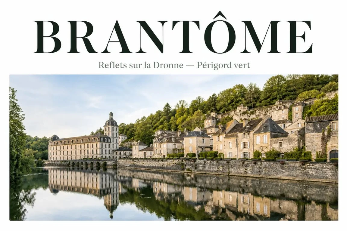 La Dordogne en camping car à Brantôme entre abbaye et rivière