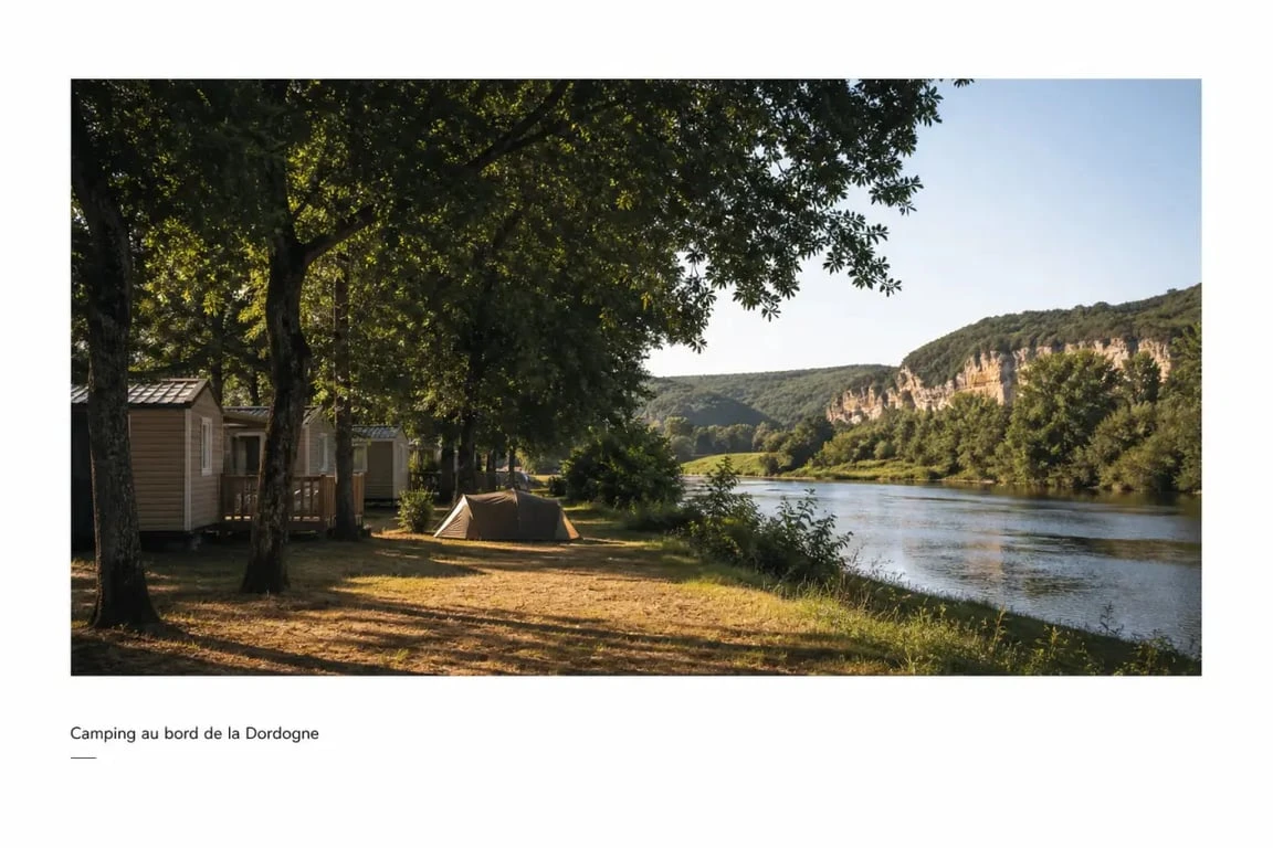 Camping saint cyprien dordogne au bord de la rivière avec emplacements ombragés et ambiance familiale