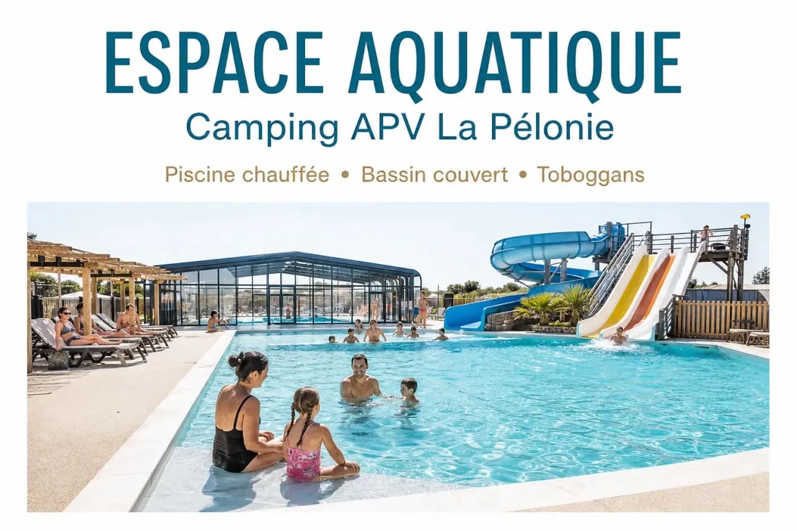 Camping APV La Pélonie 4 étoiles Dordogne avec piscine chauffée et toboggans