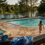 Camping beau rivage dordogne : piscine familiale près de la Dordogne