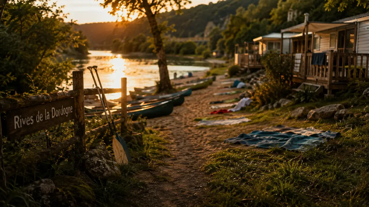 Camping les rives de la dordogne vacances André Trigano : accès direct à la Dordogne à Domme