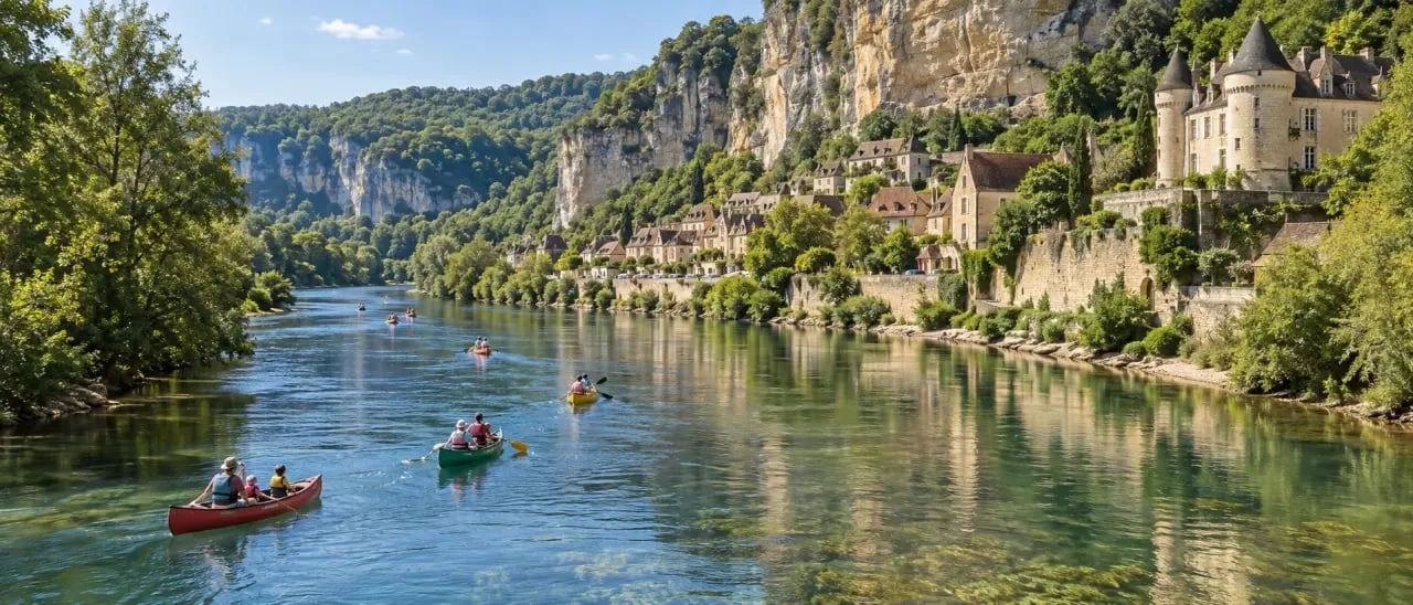 Canoës Safaraid Dordogne entre falaises et châteaux