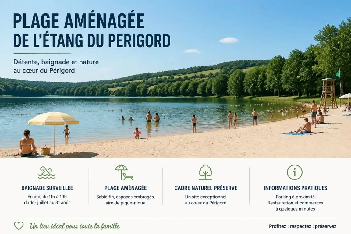 Plage de baignade familiale près de Sarlat
