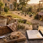 Foie gras dordogne ferme : bocal de foie gras sur table de ferme