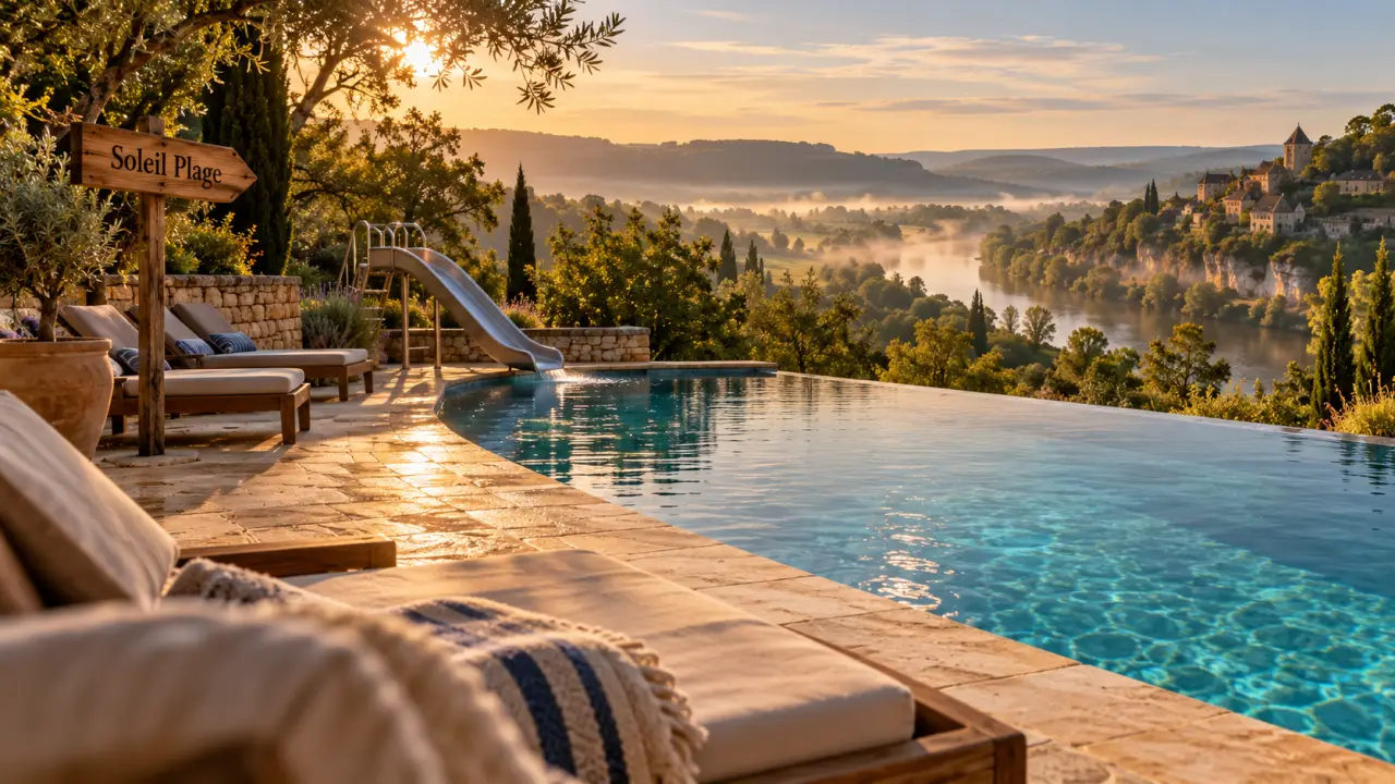 Domaine de soleil plage Sarlat : piscine chauffée, Dordogne France