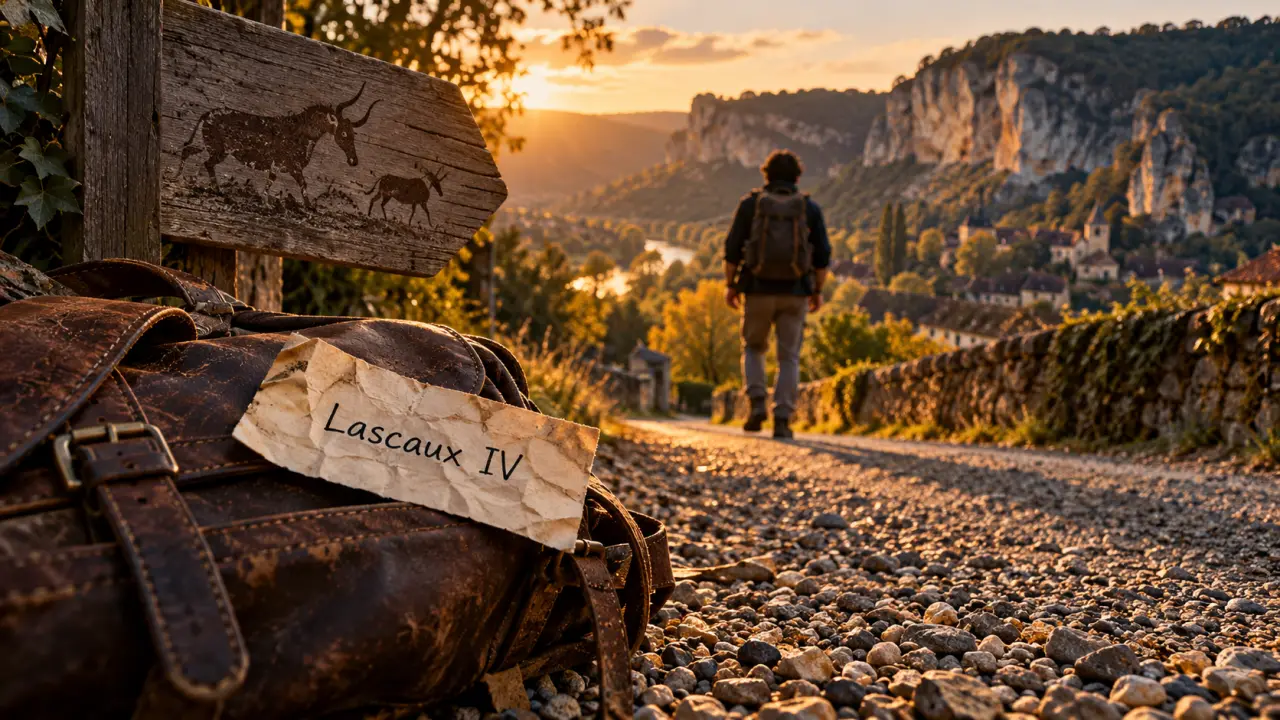 Dordogne prehistoire tourisme : panneau Lascaux IV