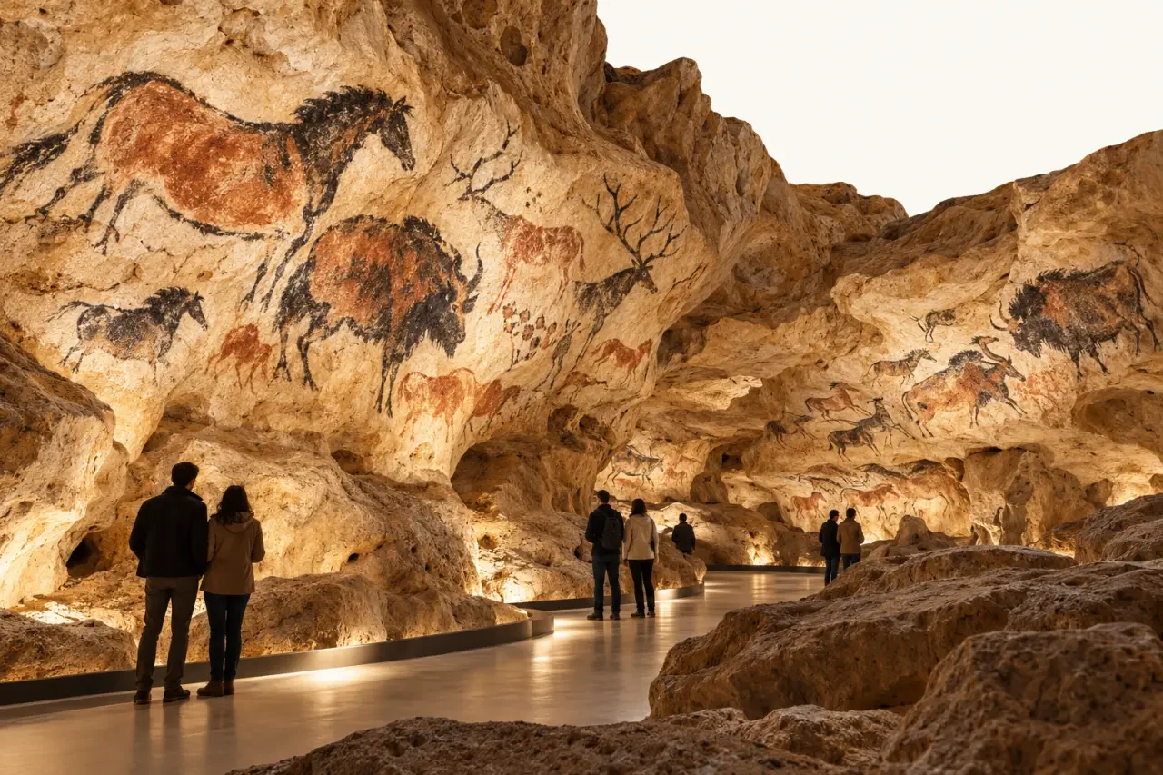 Dordogne préhistoire tourisme : visite de Lascaux IV et de son fac-similé de grotte ornée