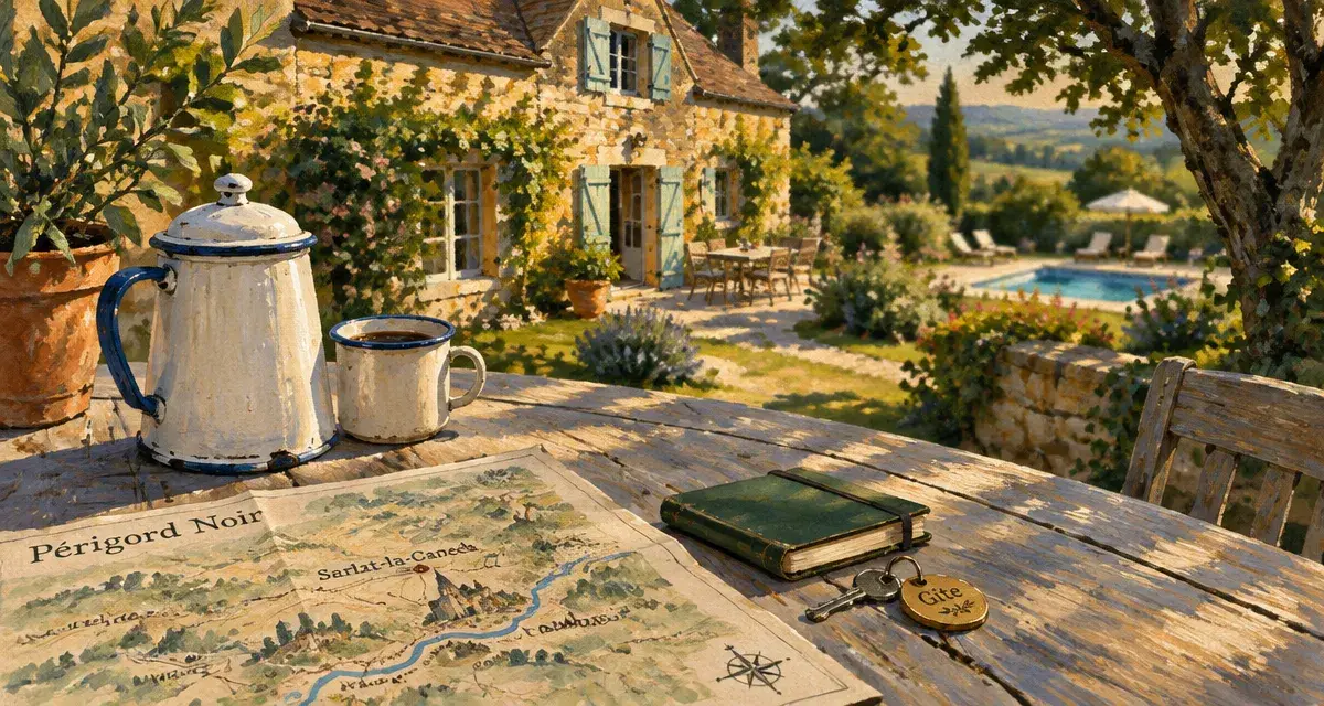 Vacances dordogne sarlat : gîte isolé à Sarlat, clé et carte du Périgord Noir
